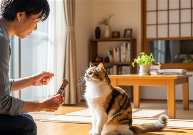 おやつを与える