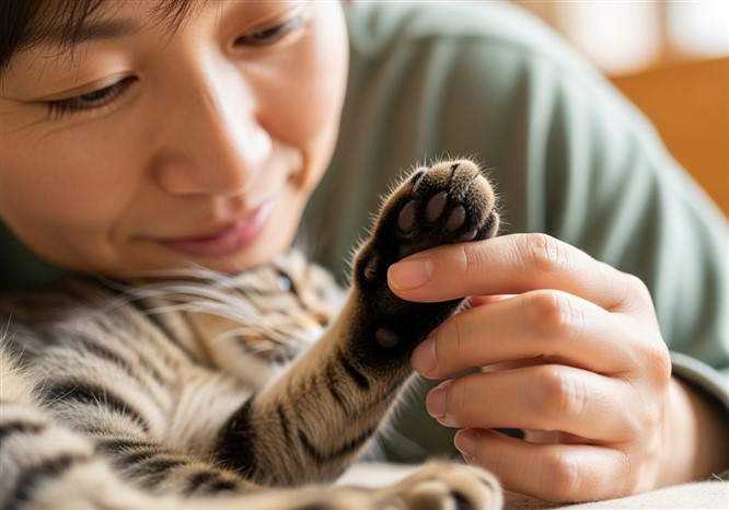 抱っこが苦手な猫