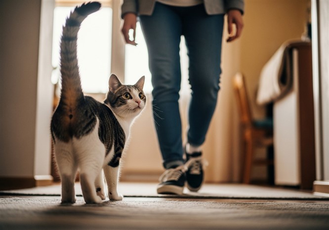 猫がついてくる理由