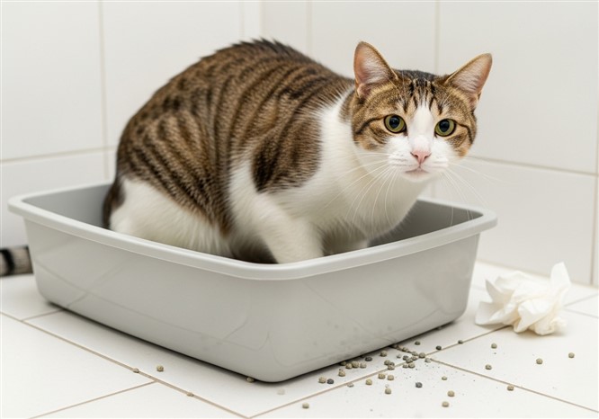 猫が便秘になる