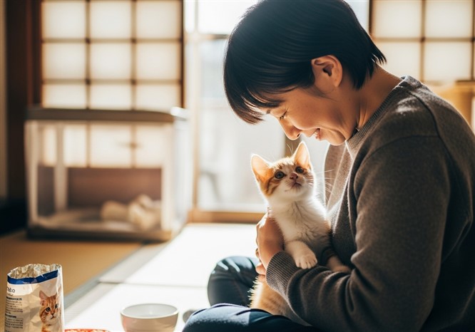 子猫との生活