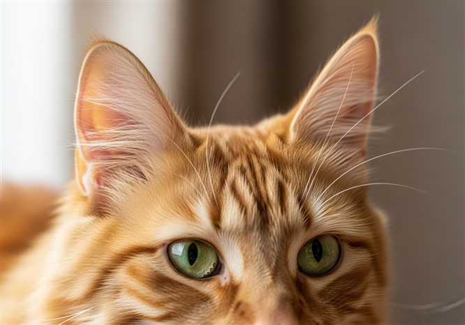 ピンと立った耳