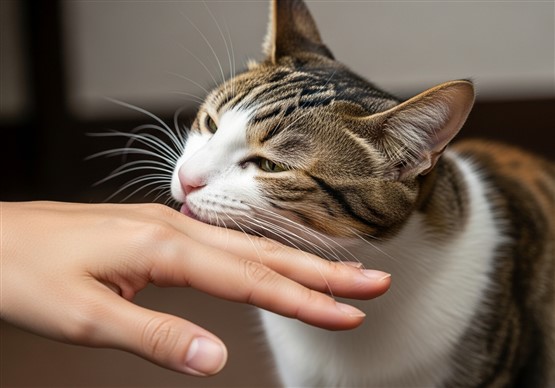 手をかまれている