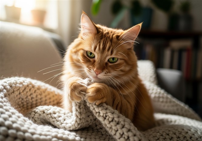 猫が「ふみふみ