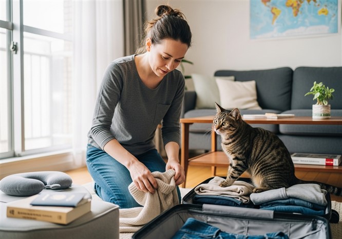 猫を旅行に連れて行く