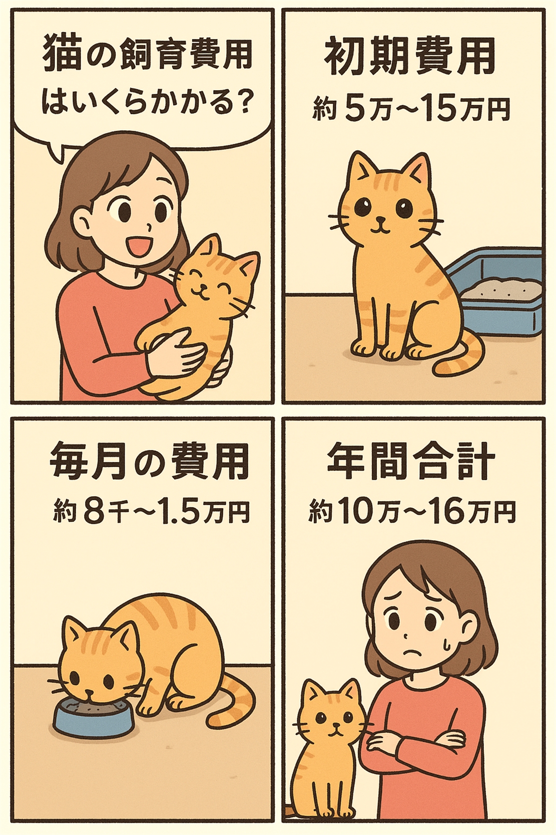 猫の飼育費用