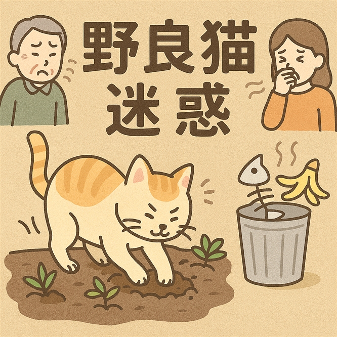 野良猫　迷惑