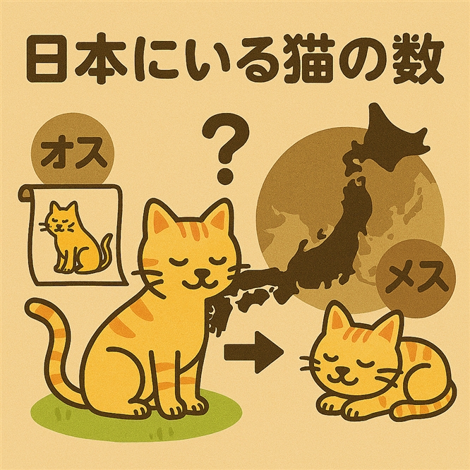 日本にいる猫の数は