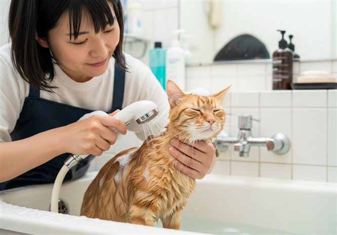 猫のシャンプー