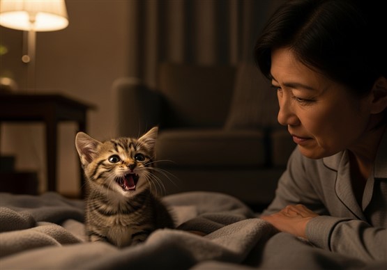 子猫の夜泣き