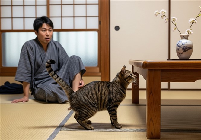 猫のマーキング