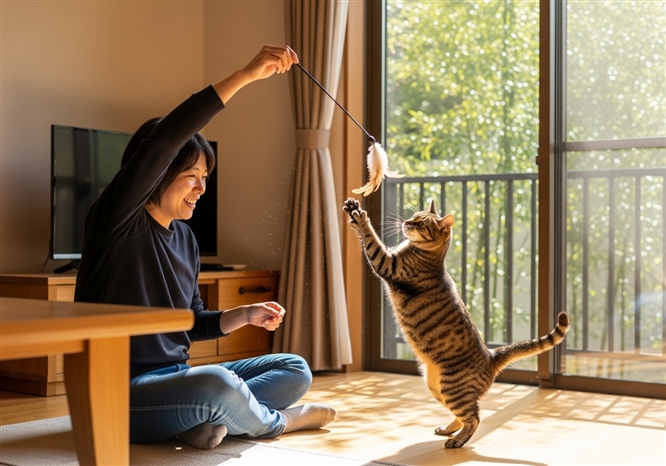 猫の適度な運動