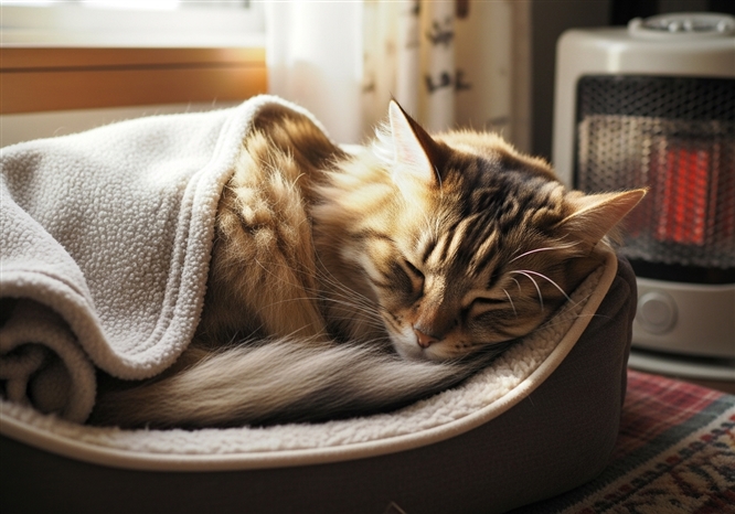 猫の寒がり対策