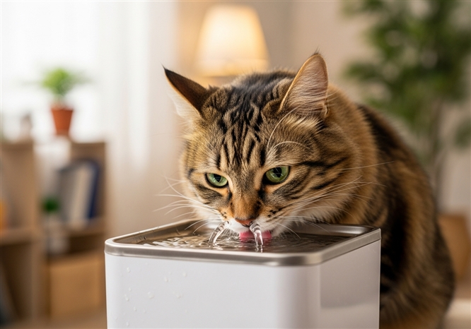 猫の自動給水器