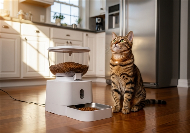 猫の自動給餌器